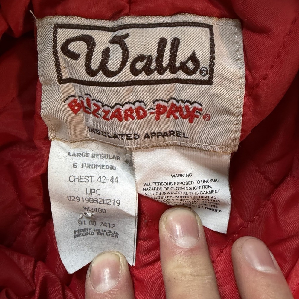 Vtg Walls Coveralls Brown Blizzard Puff Insulated Workwear Mens Sz Large Reg - Picture 2 of 15